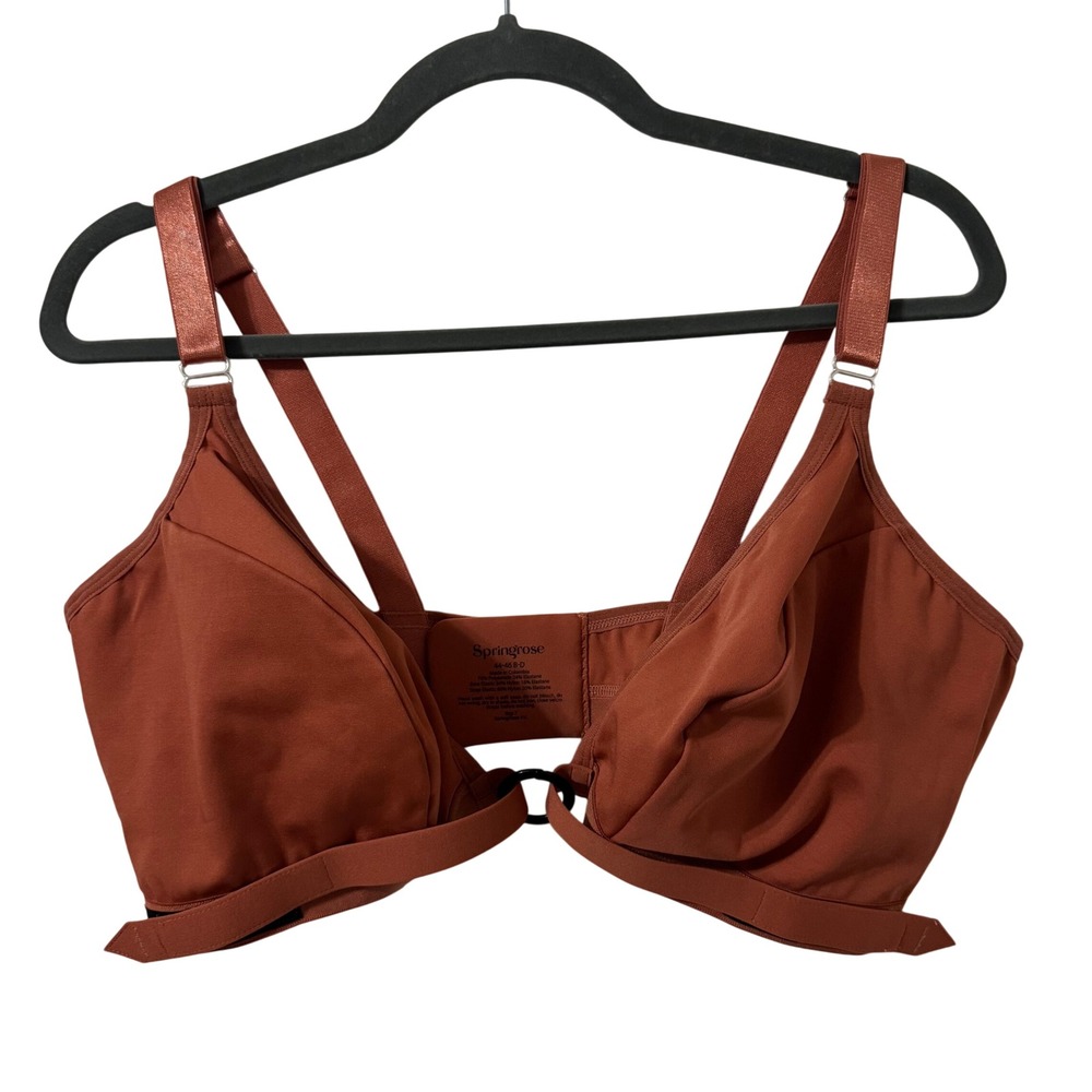 Springrose Easy-On Mobility Bra Size 7 44-46 B-D Rust Orange Wireless